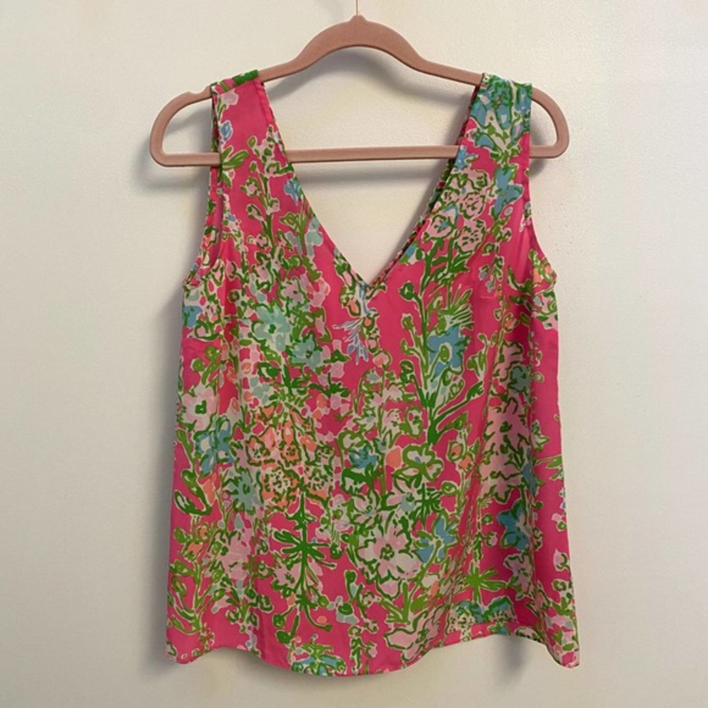 Lilly Pulitzer sleeveless silk blouse size XS